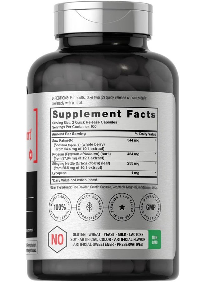 Horbäach Horbaach Prostate Supplement for Men | 200 Capsules | Enhanced Complex with Saw Palmetto, Pygeum, Stinging Nettle | Non-GMO and Gluten Free  - Image 2