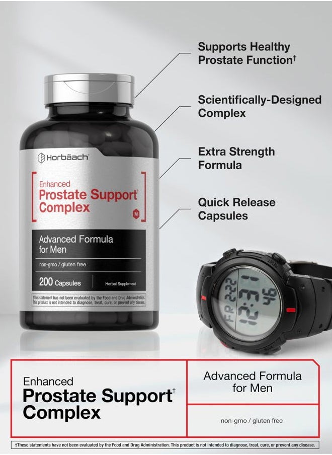 Horbäach Horbaach Prostate Supplement for Men | 200 Capsules | Enhanced Complex with Saw Palmetto, Pygeum, Stinging Nettle | Non-GMO and Gluten Free  - Image 4