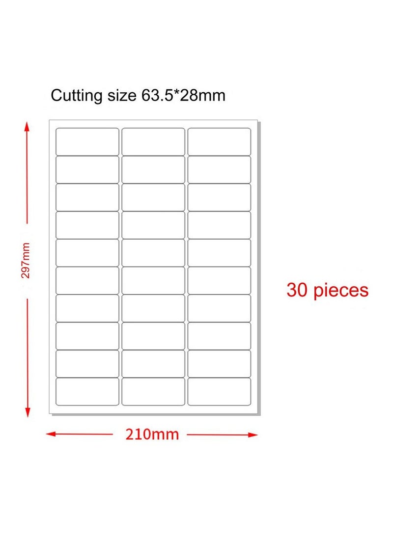 Generic - Shipping Address Mailing Labels 30-UP White Shipping Labels for Inkjet or Laser Printer Labels White Blank Sticker Name Tags Printable Address Labels 30 Per Page 3000 Labels 100Sheets - Image 1