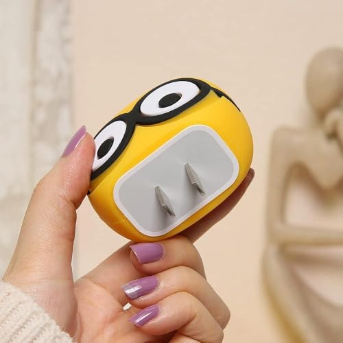 CERLINK Cable Protector for Apple iPhone Charger 20W/18W Type C, 3D Cute Cartoon Case Adaptor Cover Full Cable Connection Protectors Protective Protection Wire Sleeves Guard (Minion) - Image 5