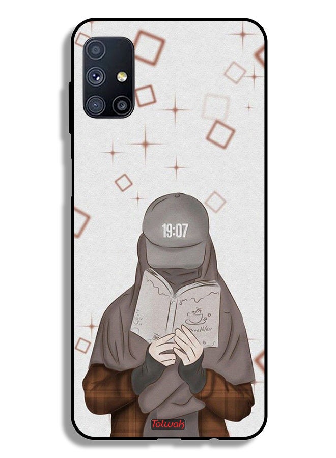 Tolwak Samsung Galaxy M51 Protective Case Cover Girl Reading Art - Image 2
