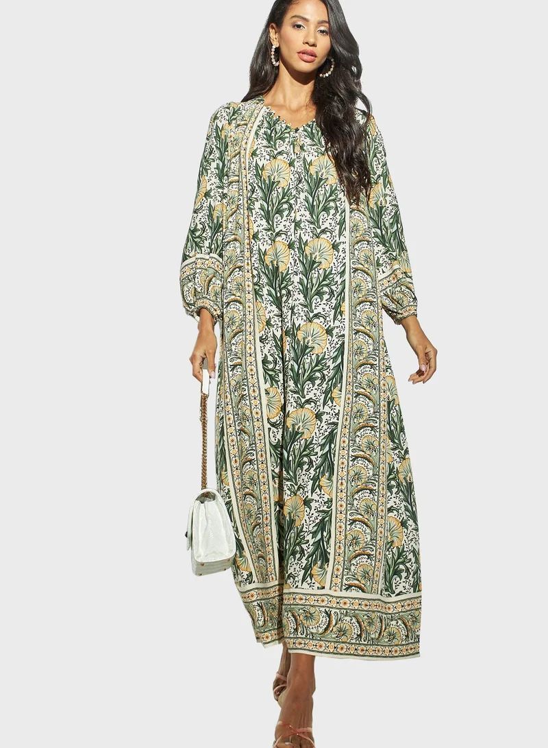 Iconic Floral Printed Dress