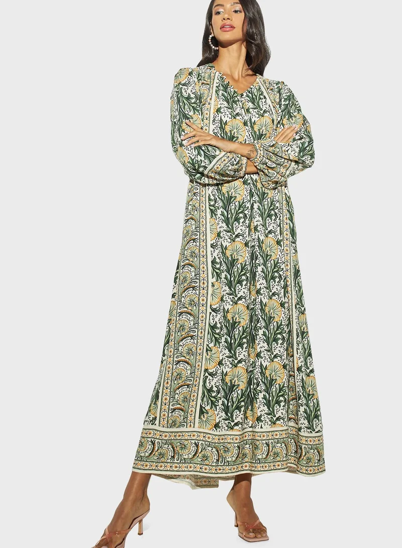 Iconic Floral Printed Dress