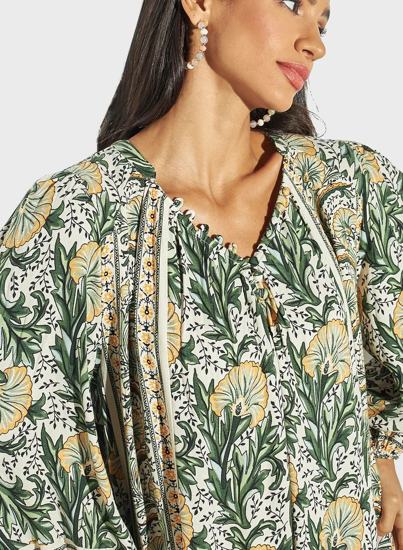 Iconic Floral Printed Dress