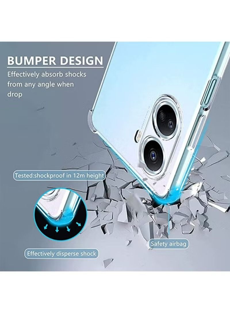 HUAWEI Nova 10 SE Clear Cover Case soft TPU Transparent Silicone Gel Back Protective Back Cover shock Absorbent Reinforced Corner for Huawei Nova 10 SE Protector Accessories - Image 4