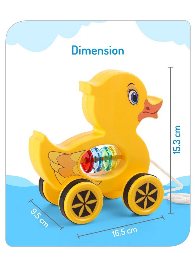 ستوريو لعبة سحب للأطفال الصغار من Storio Baby Products، لعبة سحب بتصميم جذاب، لعبة تنموية للأولاد والبنات بعمر سنة واحدة - بطة - Image 3