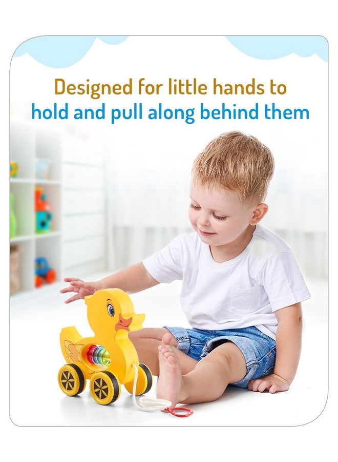 ستوريو لعبة سحب للأطفال الصغار من Storio Baby Products، لعبة سحب بتصميم جذاب، لعبة تنموية للأولاد والبنات بعمر سنة واحدة - بطة - Image 2