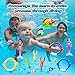 Jasonwell Pool Diving Toys Games 20PCS Swimming Mermaid Pool Toys with Dive Rings Gems Beach Ball Underwater Treasures Seaweeds Fish Swim Toy etc Bath Water Toy Training Gifts for Kids Adult - Image 4
