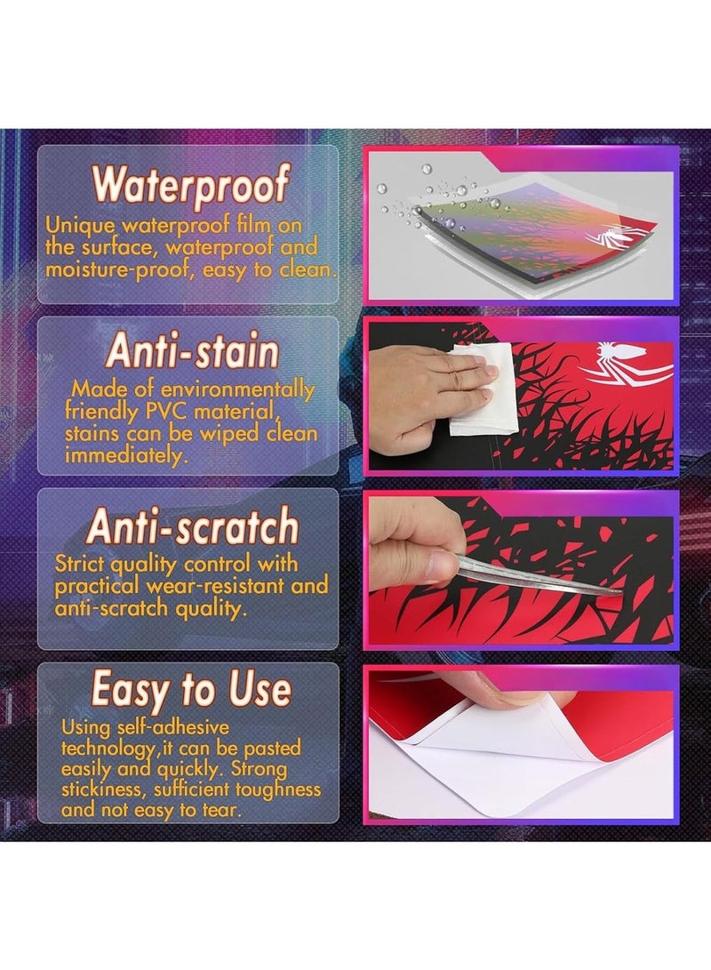 PS5 Slim Disc Version Console Sticker,Sticker for PS5 Slim Vinyl Decal Cover for Playstation 5 Slim Controller, Full Wrap Skin Protective Film Sticker Compatible with PS5 Slim Disk Edition - Image 5