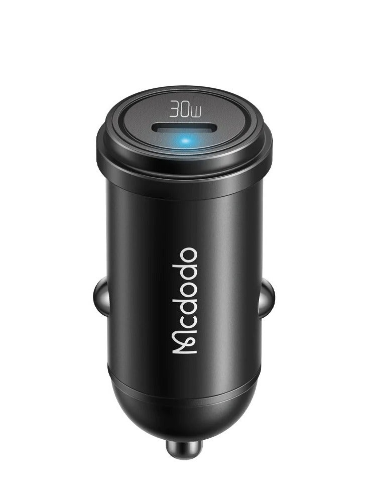 مكدودو Car Charger, CC-7492 USB-C, 30W + USB-C to Lightning Cable Black - Image 2
