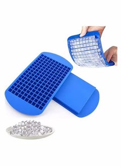 Ice Cube Tray Mini Ice Cubes Tray Silicone Cubes Ice Tray ice lattice small Cubes160 Molds for Kitchen Bar Party Drinks Color random (Blue)