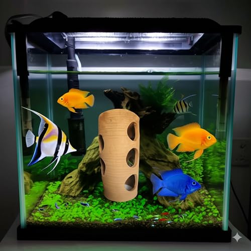 RUKDA Terracotta Aquarium Decoration – Fish Tank Cave Shelter, Ideal Breeding Hideout for Betta Fish, Shrimp, Goldfish, and Small Reptiles – Eco-Friendly & Safe (EarthHaven Tunnel) - Image 4