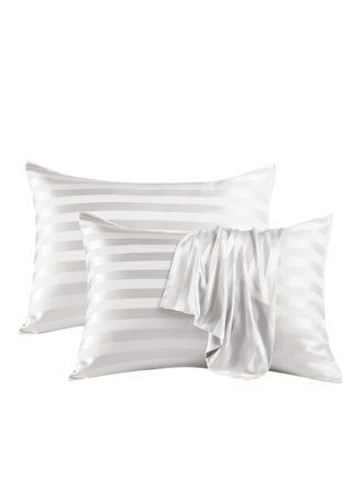 Satin Pillowcase for Hair and Skin, Silk Satin Pillowcase 2 Pack,  Pillow Cases Set of 2, Silky Pillow Cover with Envelope Closure (20x36, Ivory Striped) - pzsku/Z1C14DCB171A77097AEBEZ/45/1742190518/cd28657a-eed4-4b53-a6fd-9ba7e9fe1d39