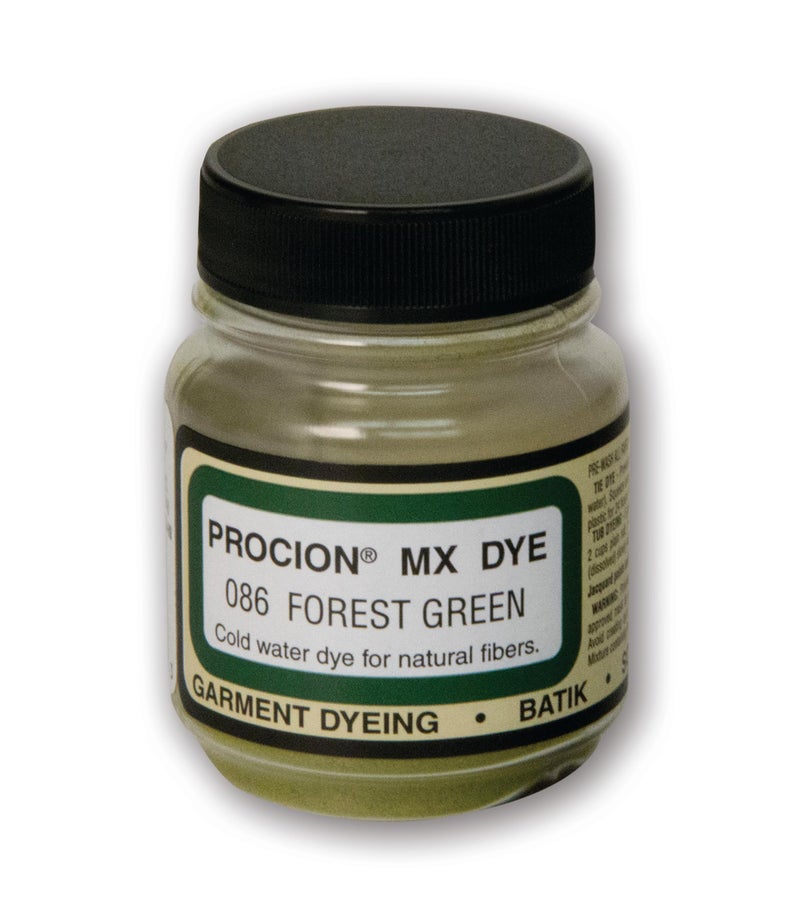 Jacquard Procion MX Tie Dye Powder Forest Green, 2/3 Ounce Jar for Fabric and Clothing | Permanent and Washfast - Image 1