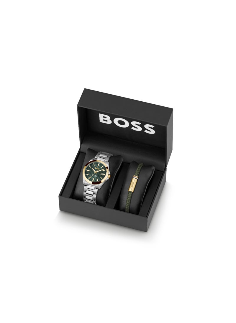 HUGO BOSS WATCH ROUND ANALOG MEN'S OLIVE GREEN CASE WATCH - 1570179 - pzsku/Z1C14F9DE85B739E05691Z/45/_/1736338176/cb465cb9-dd67-4338-a529-e34c239e70ae