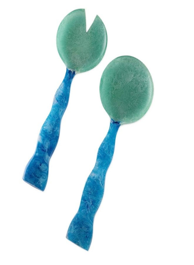 Folkulture Salad Servers or Salad Tongs | Set of 2 (12") Serving Spoons in Kitchen Essentials or Kitchen Utensils Set | Resin Salad Tongs for Serving | Salad Hands or Serving Utensils for Home - Image 1