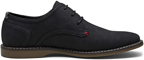 Jousen Men's Oxford Suede Business Casual Dress Shoes Plain Toe Oxfords Classic Formal Derby Shoes (AMY615 Black 13) - Image 5