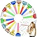 Twavang 24 Pcs Party Blower Colorful Blowouts Noisemakers Birthday Blowouts Whistles for Party FavorsColorful Metallic Roll - Image 2