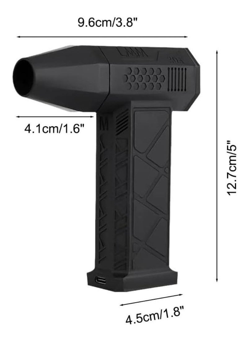 ELTRAZONE Compressed Air Duster Dust Blower Jet Dry Mini Blower with Overheating Protection – 130,000 RPM Turbo Powered Portable Electric Cordless Blower for Dust Cleaning, Car Dryer, Vacuum Cleaner, Super Fan Turbo Fan with Carrying Case for Home & Office Use - Image 3