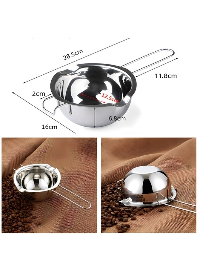 Beauenty - Stainless Steel Double Pot,kitchen Melting Pot Baking Tools,304 Chocolate Melting Pot For Melting Chocolate,butter,cheese, Caramel And Candy (600ml,3 Cup Capacity,20oz) - Image 1