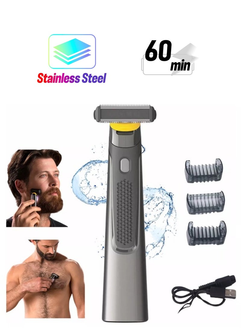 Generic Body Trimmer for Men, Body Shaver, Electric Clipper, Hair Cutter, Bath Shaving, Battery-Powered, Multiple Positioning Combs, Lightweight, Long Battery Life, Safe to Use  - Image 1