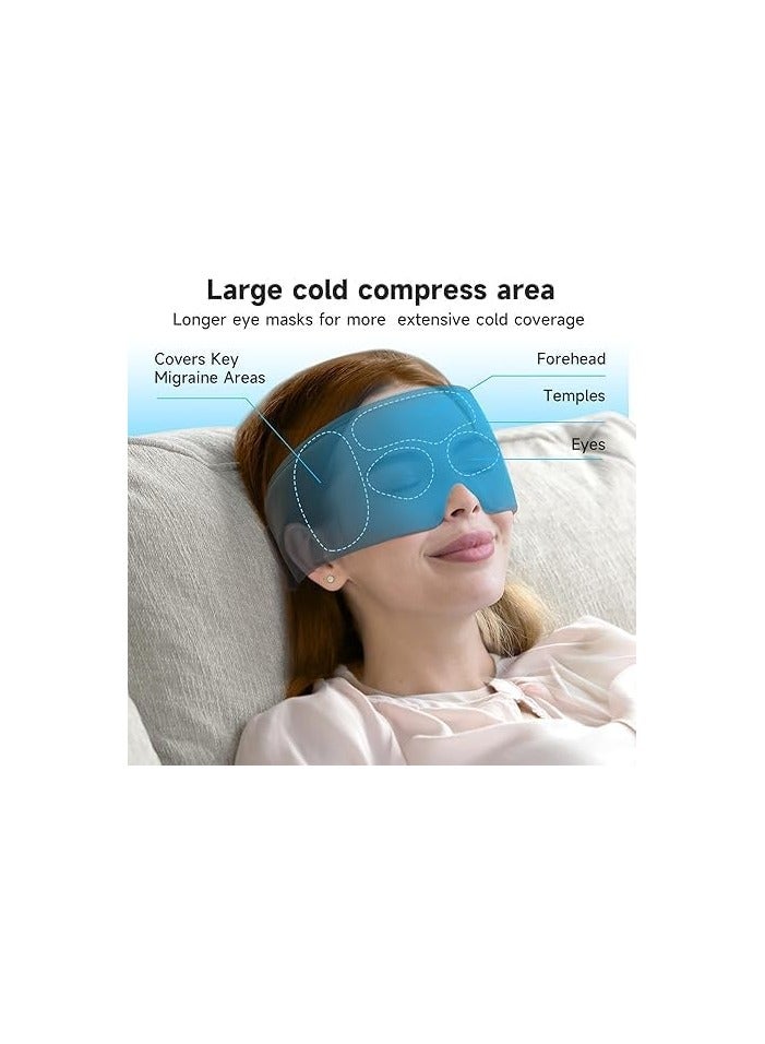 قناع نوم ناعم للعيون عبوة ثلج جل قابلة لاعادة الاستخدام لراحة العين مع علاج بارد للصداع المهدئ والهالات السوداء والعيون المنتفخة والصداع النصفي متعدد الالوان - Image 3
