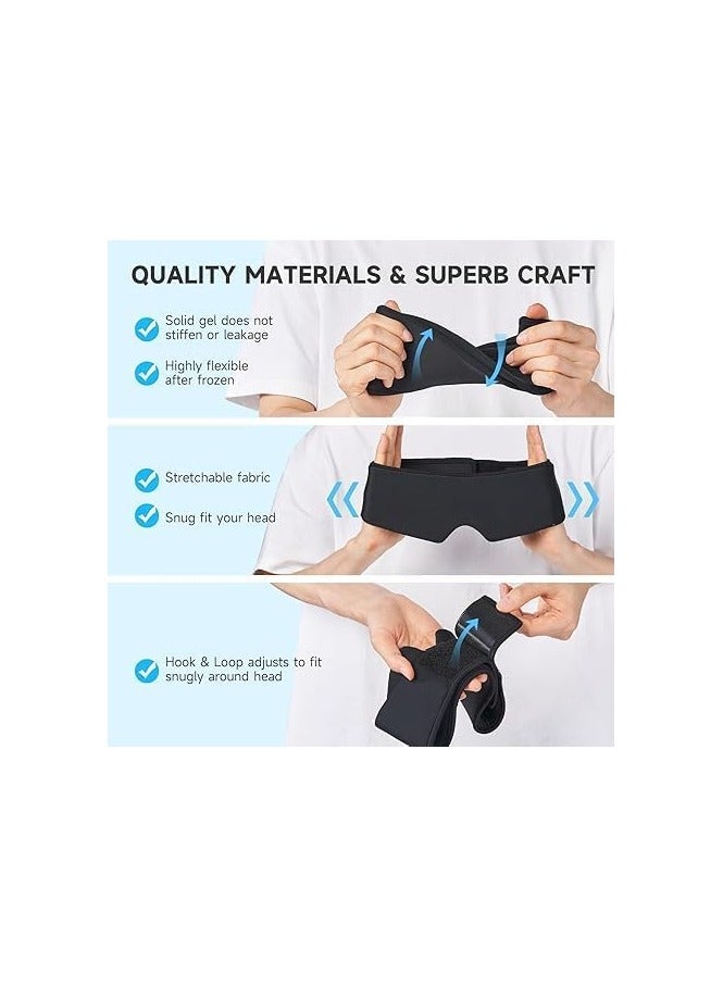 قناع نوم ناعم للعيون عبوة ثلج جل قابلة لاعادة الاستخدام لراحة العين مع علاج بارد للصداع المهدئ والهالات السوداء والعيون المنتفخة والصداع النصفي متعدد الالوان - Image 5