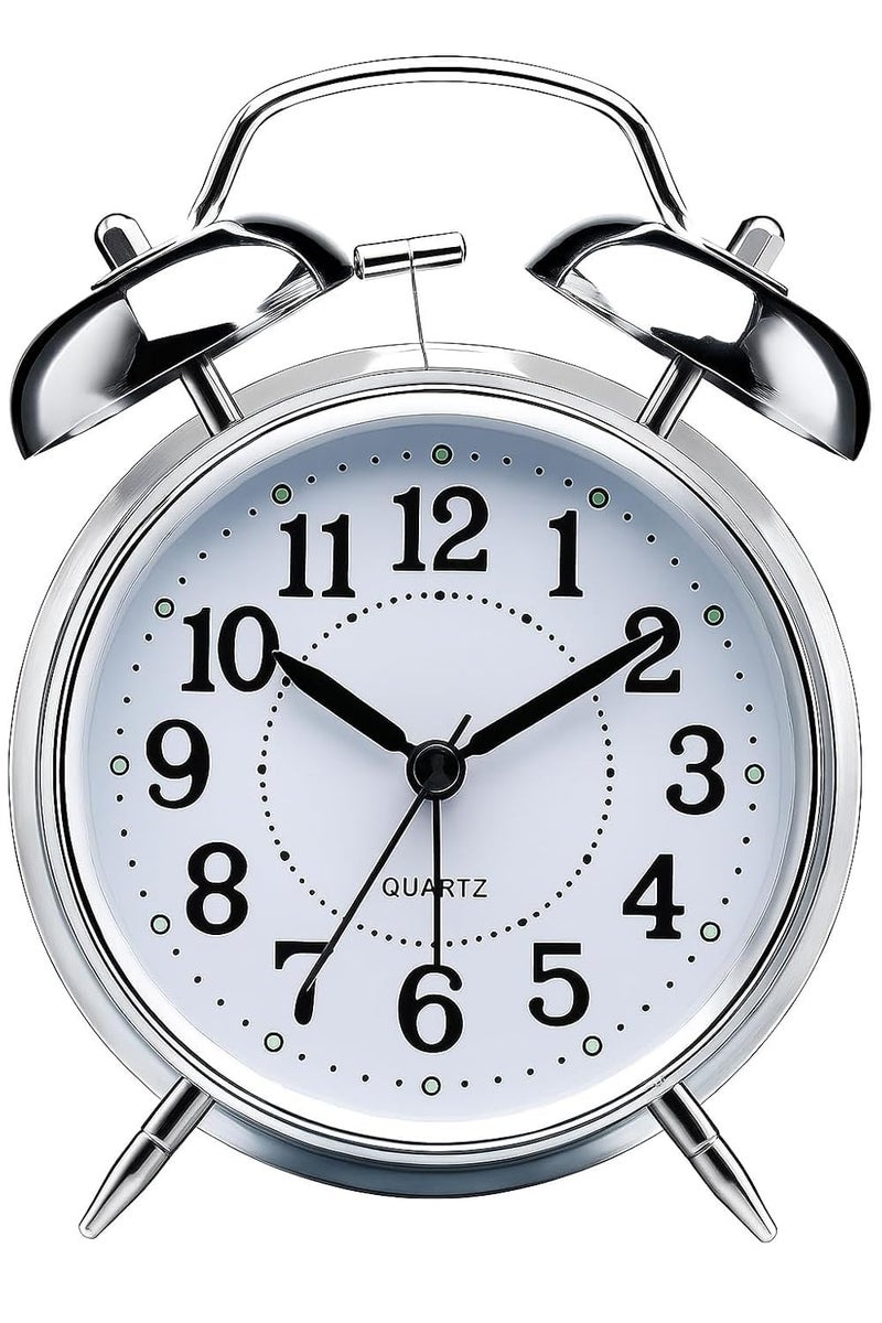 KMJSA ساعة منبه رقمية مع مستشعر تلقائي، عرض التاريخ ودرجة الحرارة، ساعة مكتبية مدمجة للطلاب، المنزل، المكتب، غرفة النوم، غرفة المعيشة، ديكور المنزل (رقمي أسود) (ساعة منبه دائرية بيضاء) - Image 1