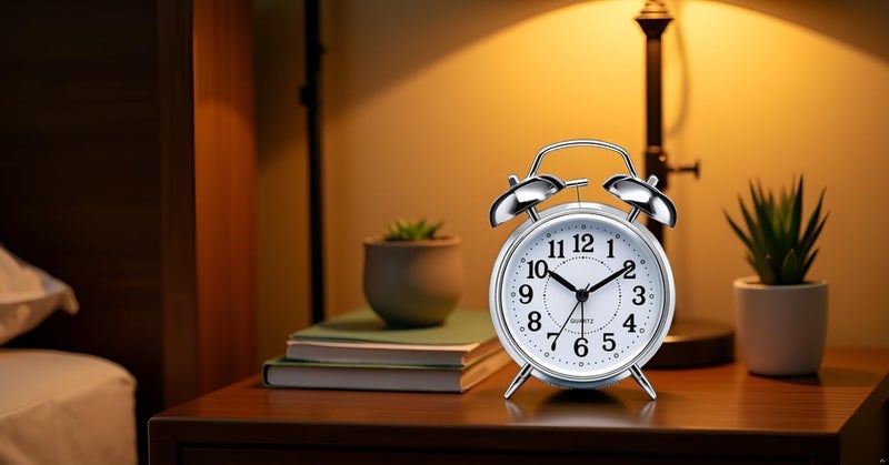 KMJSA ساعة منبه رقمية مع مستشعر تلقائي، عرض التاريخ ودرجة الحرارة، ساعة مكتبية مدمجة للطلاب، المنزل، المكتب، غرفة النوم، غرفة المعيشة، ديكور المنزل (رقمي أسود) (ساعة منبه دائرية بيضاء) - Image 2