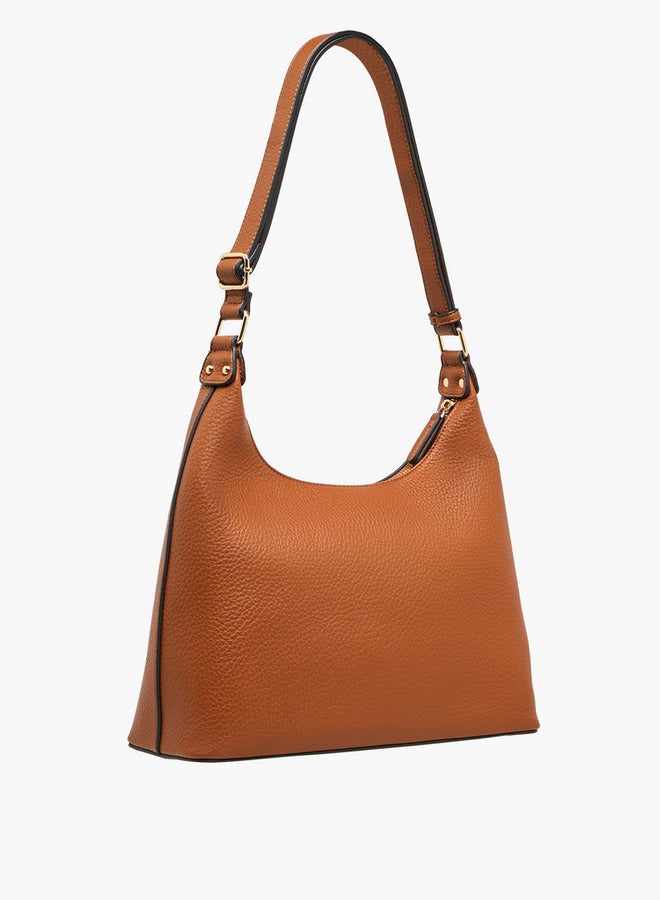 Celeste Textured Shoulder Bag with Zip Closure  - Image 5