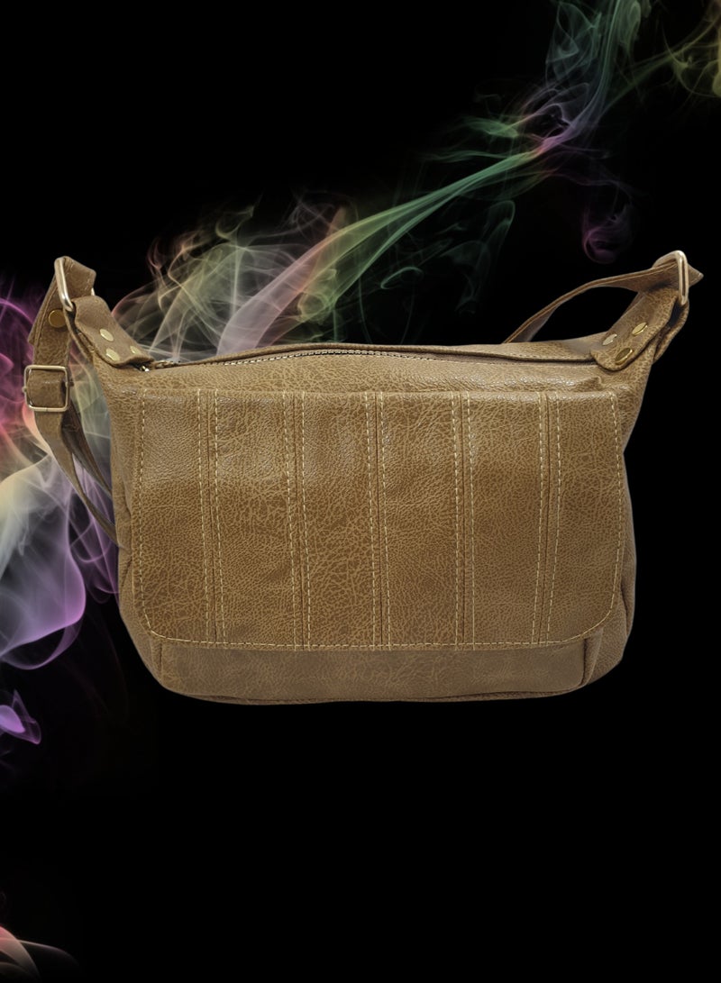 TO FASHION TO 3010 LEATHER WOMEN’S, SHOULDER BAG, CROSS BODY BAG WITH DETACHABLE STRAP, MODERN AND ELEGANT DESIGN, DIMENSIONS 20*27*13 CM COFFEE A  - Image 3