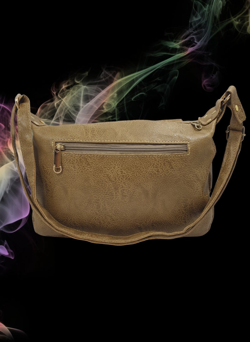 TO FASHION TO 3010 LEATHER WOMEN’S, SHOULDER BAG, CROSS BODY BAG WITH DETACHABLE STRAP, MODERN AND ELEGANT DESIGN, DIMENSIONS 20*27*13 CM COFFEE A  - Image 5