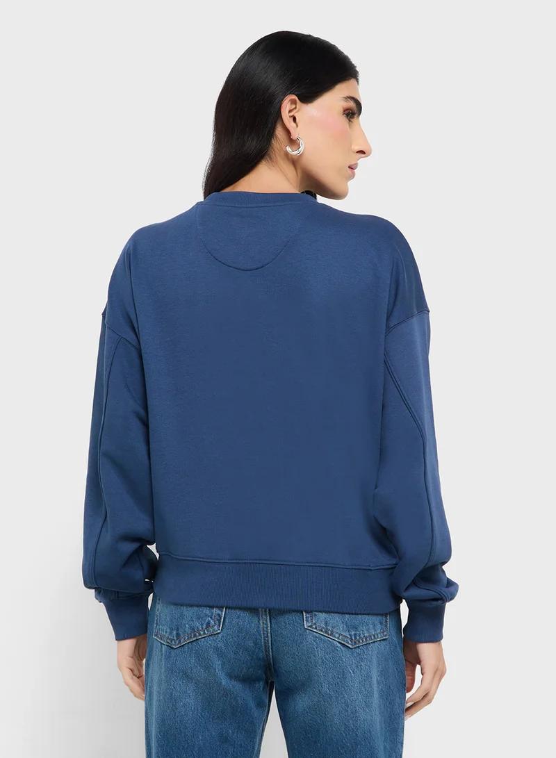 جس Crew Neck 4G Logo Hotfix Sweatshirt