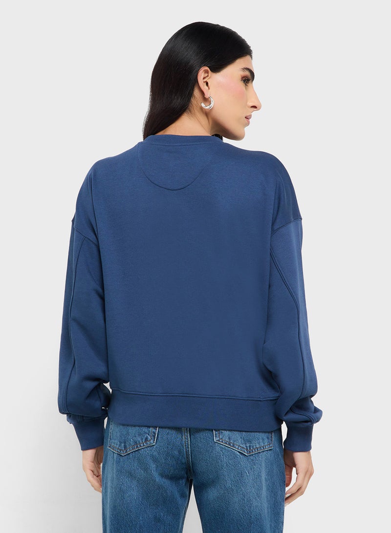 GUESS Crew Neck 4G Logo Hotfix Sweatshirt  - Image 2
