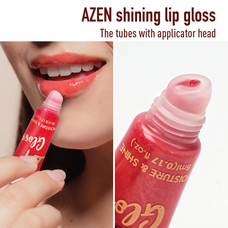 AZEN 60 Pack Lip Gloss Set, Color Lip Oil for Dry Cracked Lips Moisturizing Hydrating Nourishing with Vitamin E, Valentines Gifts Easter Basket Stuffers - Image 5