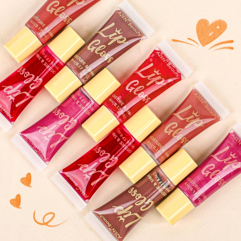 AZEN 60 Pack Lip Gloss Set, Color Lip Oil for Dry Cracked Lips Moisturizing Hydrating Nourishing with Vitamin E, Valentines Gifts Easter Basket Stuffers - Image 2