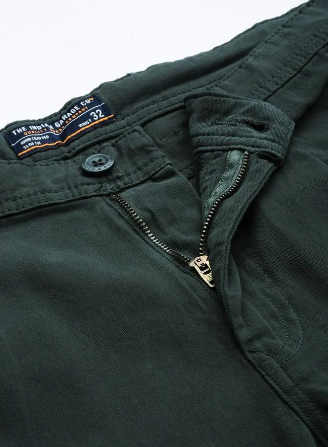 The Indian Garage Co  Men Slim Fit Solid Cargo for Men | Best Price UAE