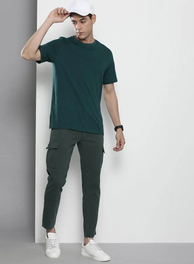 The Indian Garage Co  Men Slim Fit Solid Cargo for Men | Best Price UAE