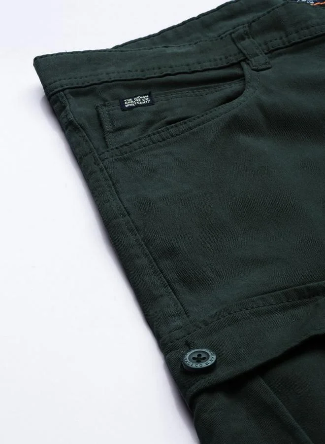 The Indian Garage Co  Men Slim Fit Solid Cargo for Men | Best Price UAE