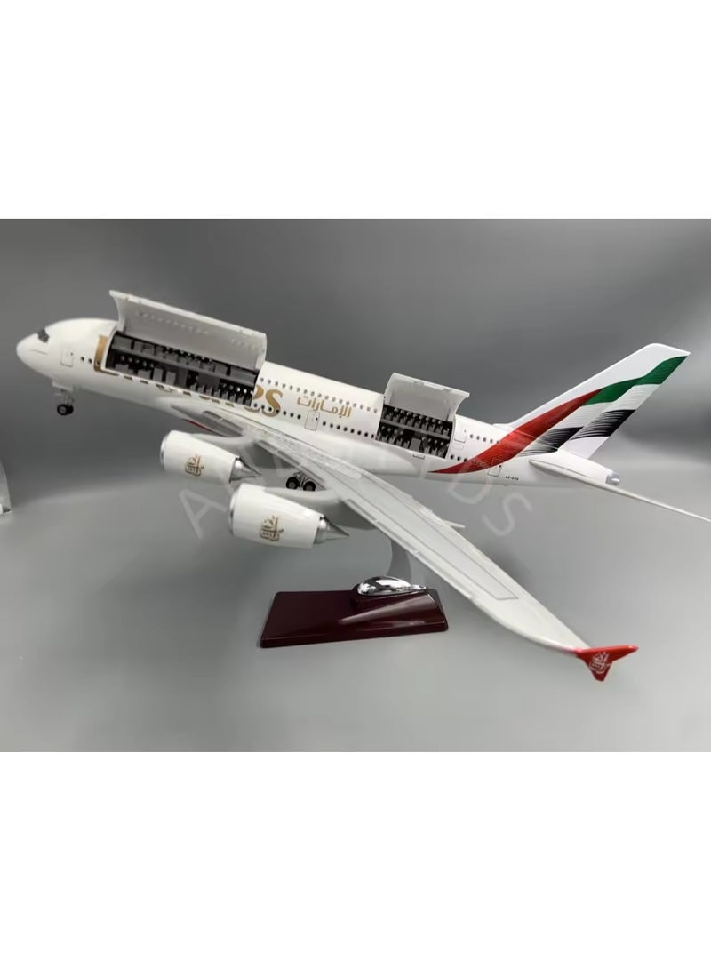 طقم طائرة إيرباص A380 جديد كبير الحجم مع إضاءة LED - Image 1