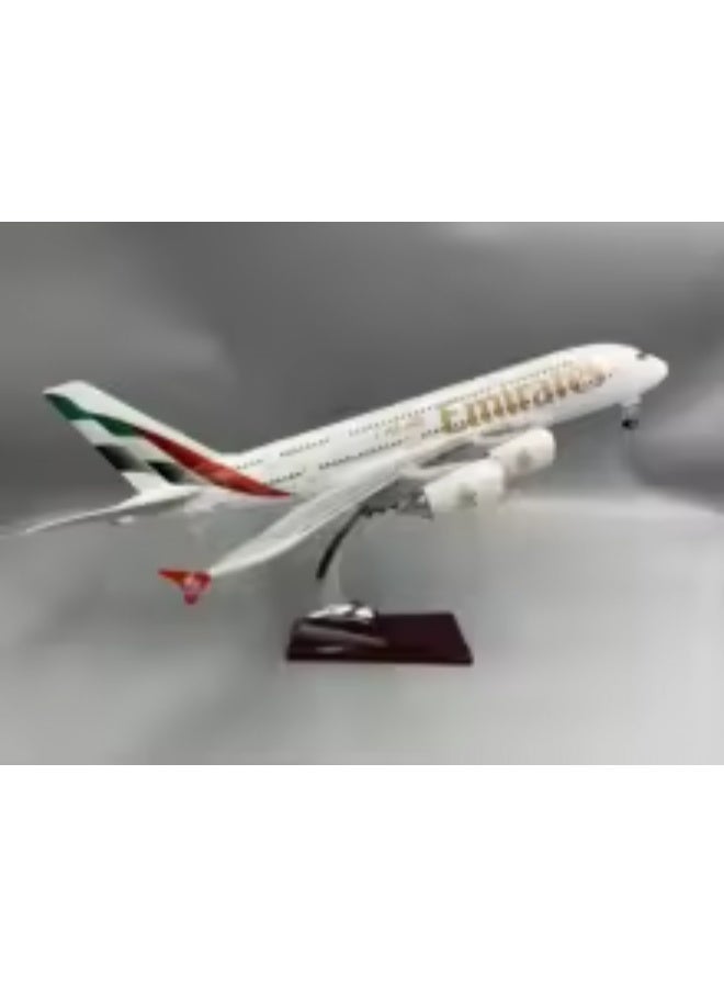 طقم طائرة إيرباص A380 جديد كبير الحجم مع إضاءة LED - Image 2