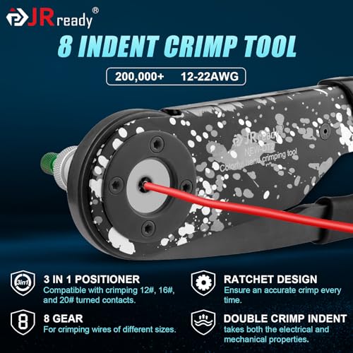 JRready DW5007-03 Deutsch Connector Kit,DT Connector 2 Pin,3 4 6 8 12 Pin Gray IP68 Waterproof Electrical Wire Connectors,Deutsch Crimp Tool 12-22AWG,Size 16 Solid Terminal,Deutsch Pin Removal Tool - Image 4