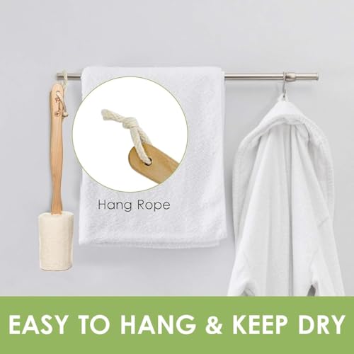 Organic B Natural Loofah with Wooden Handle - Image 2