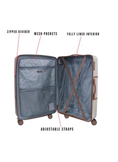 pierre cardin Hardside Luggage Classic Leather Collection Large Size  - Image 5