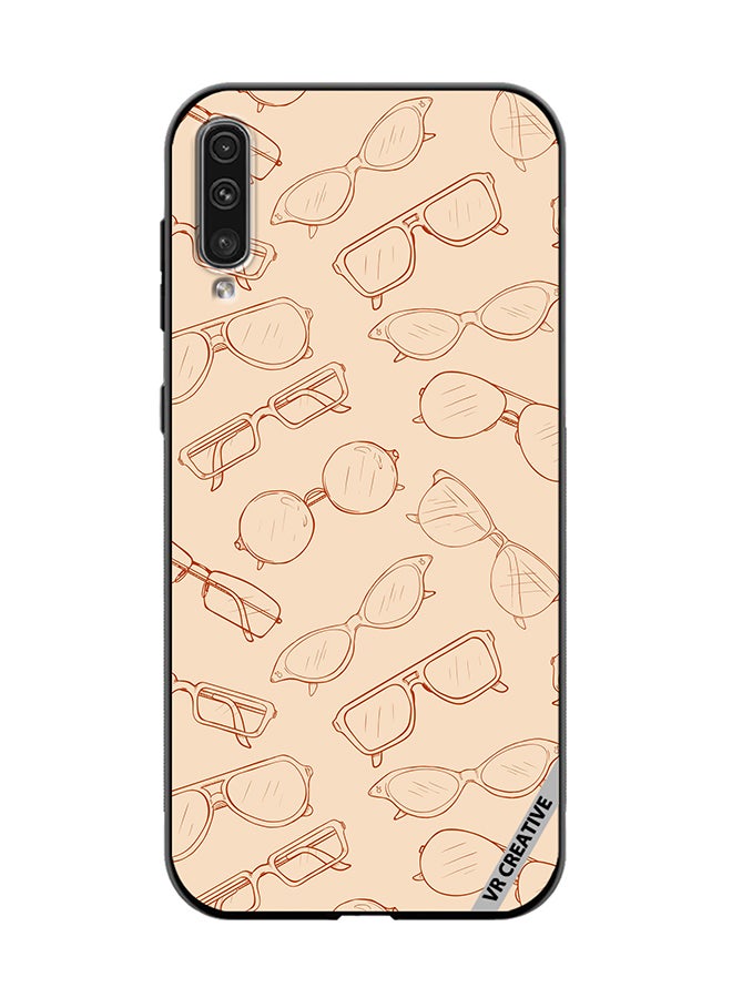 VR CREATIVE Protective Case Cover For Samsung Galaxy A50/A50s Sketch Eyeglasses Design Multicolour - Image 1