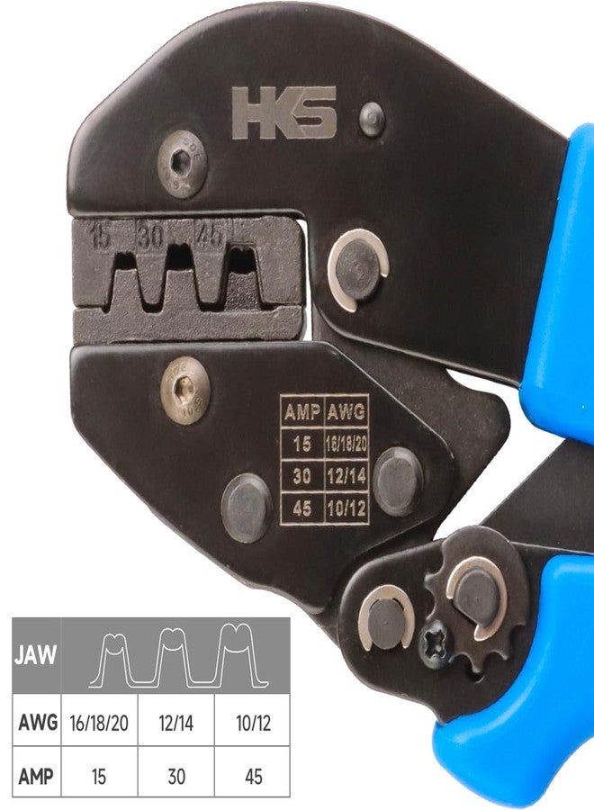 اتش كي اس مجموعة أدوات الضغط لأعمدة الطاقة من HKS Ratchet Powerpole، 31 قطعة، مع موصلات وأغطية طاقة 15 أمبير و30 أمبير و45 أمبير، ومكبس مع كتلة توجيه مدمجة - Image 4