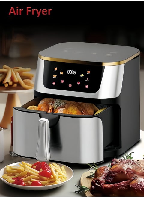 Smart Air Fryer Touch Screen  - Silver White