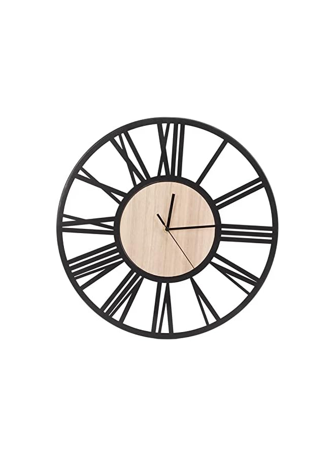 The Bros Nordic Wall Clock Modern Design, Large Hanging Clock Circular Iron Silent Wall Clock, Wall Clock Roman Numerals Decoration for Home Living Room Dining Room Office, 15.7in Dia - Image 2