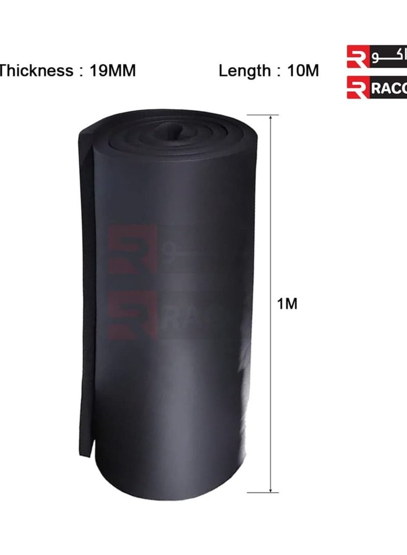 RACO RACO Pipe Insulation Foam Soft Rubber Sheet Roll to Protect Pipes and Heat Preservation Moisture-Proof Waterproof Thermal Insulation (19MM, NON ADHESIVE) - Image 2