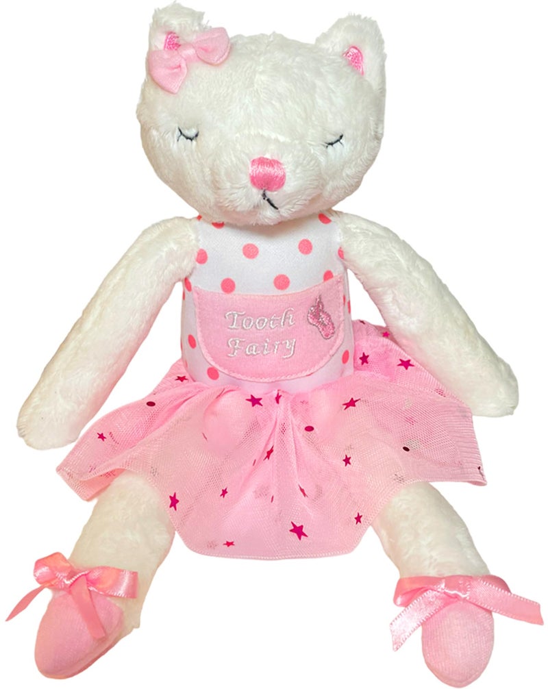 elskandi Caterina The Cat Tooth Fairy Pillow for Girls Ballerina Tooth Fairy Doll - Image 3